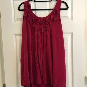 Scoop neck red tank